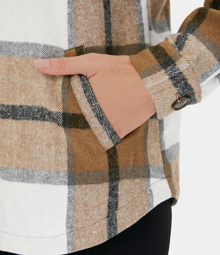 🍂Fall Specials🍂Pocket Plaid Shirt Jacket - buy 3 free shipping