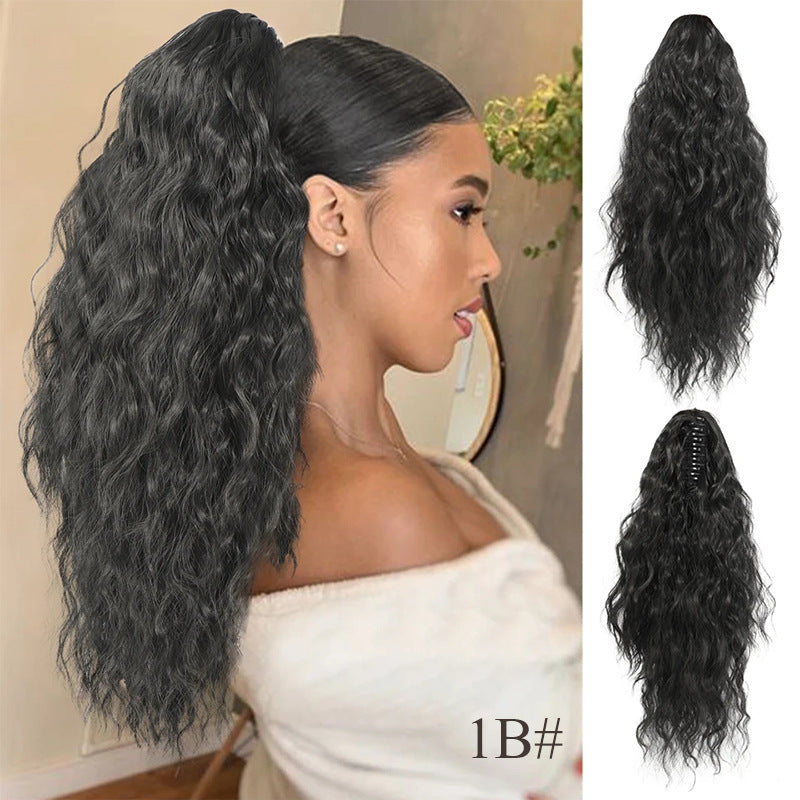 💜 LAST DAY PROMOTION - 50%OFF💜18 Inch Curly Wavy Frizzy Hair Extension with Ponytail✈️ free shipping