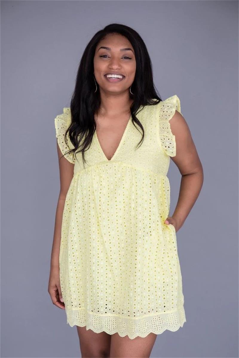 ⏰ Summer Sale💕 Elegant Lace Hollow Out Dress with Pockets