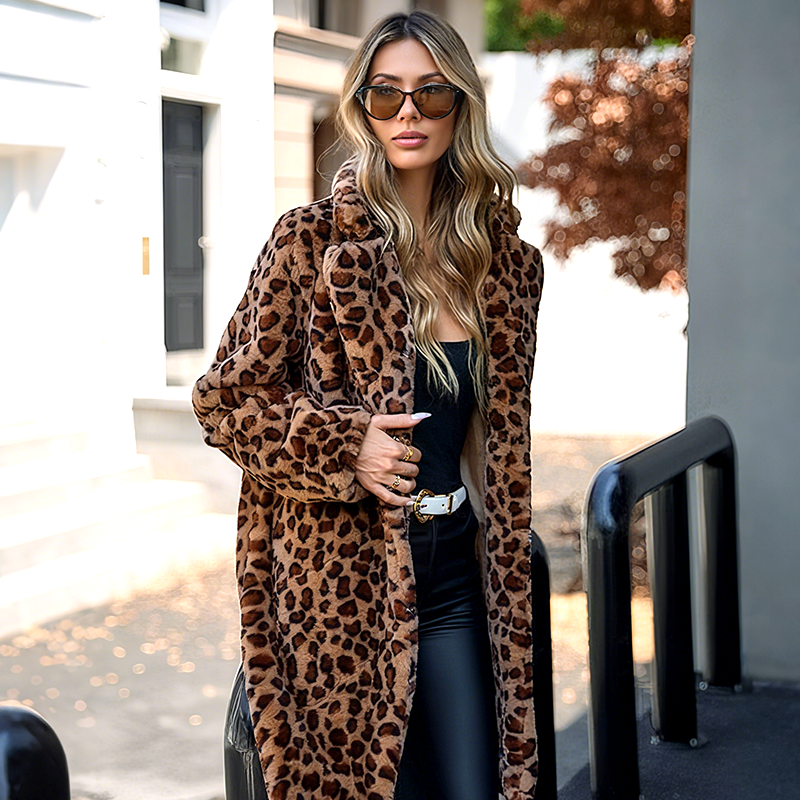 ✨Get 50% Off💖Women's Leopard Print Mid-Length Jacket