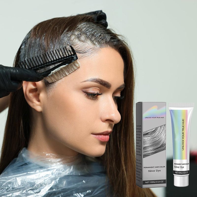 🏆#1 Bestselling🏆2-in-1 Natural Essence Extract Silver Hair Dye