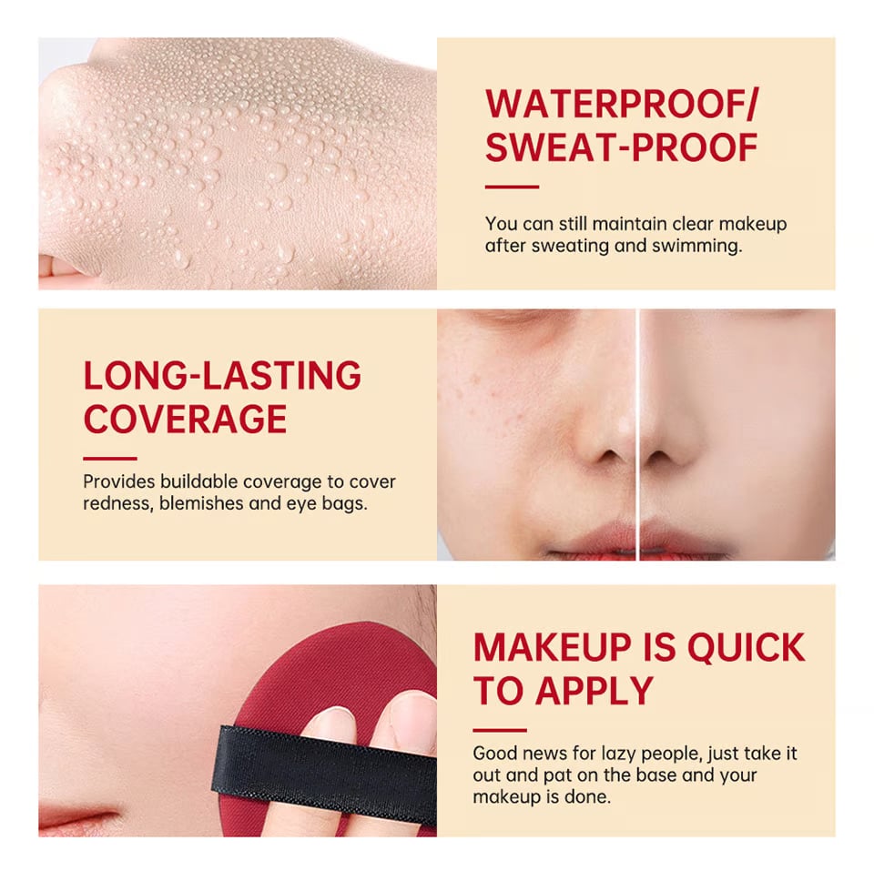 🔥🎉2025 HOT SALE🎉✨High-Coverage Hydrating Long-Lasting Red Cushion Foundation