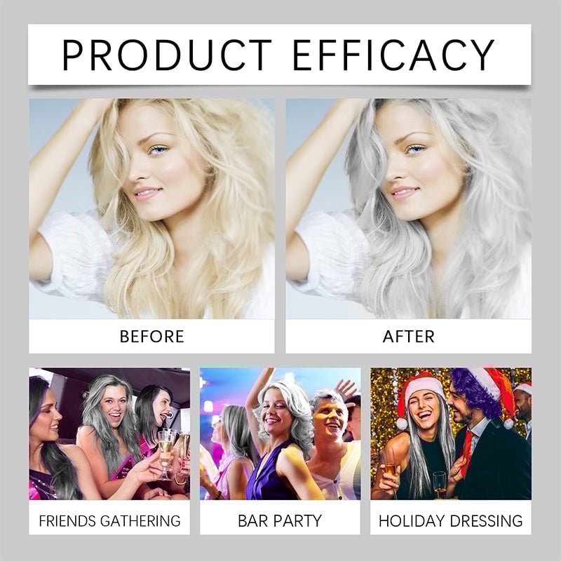 🏆#1 Bestselling🏆2-in-1 Natural Essence Extract Silver Hair Dye