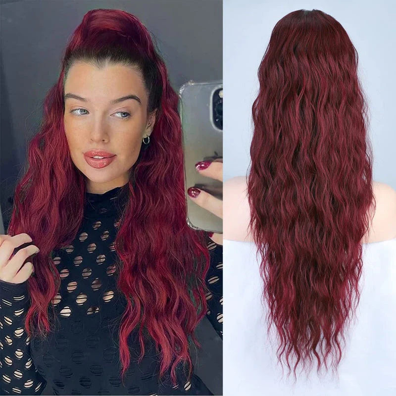 💜 LAST DAY PROMOTION - 50%OFF💜18 Inch Curly Wavy Frizzy Hair Extension with Ponytail✈️ free shipping