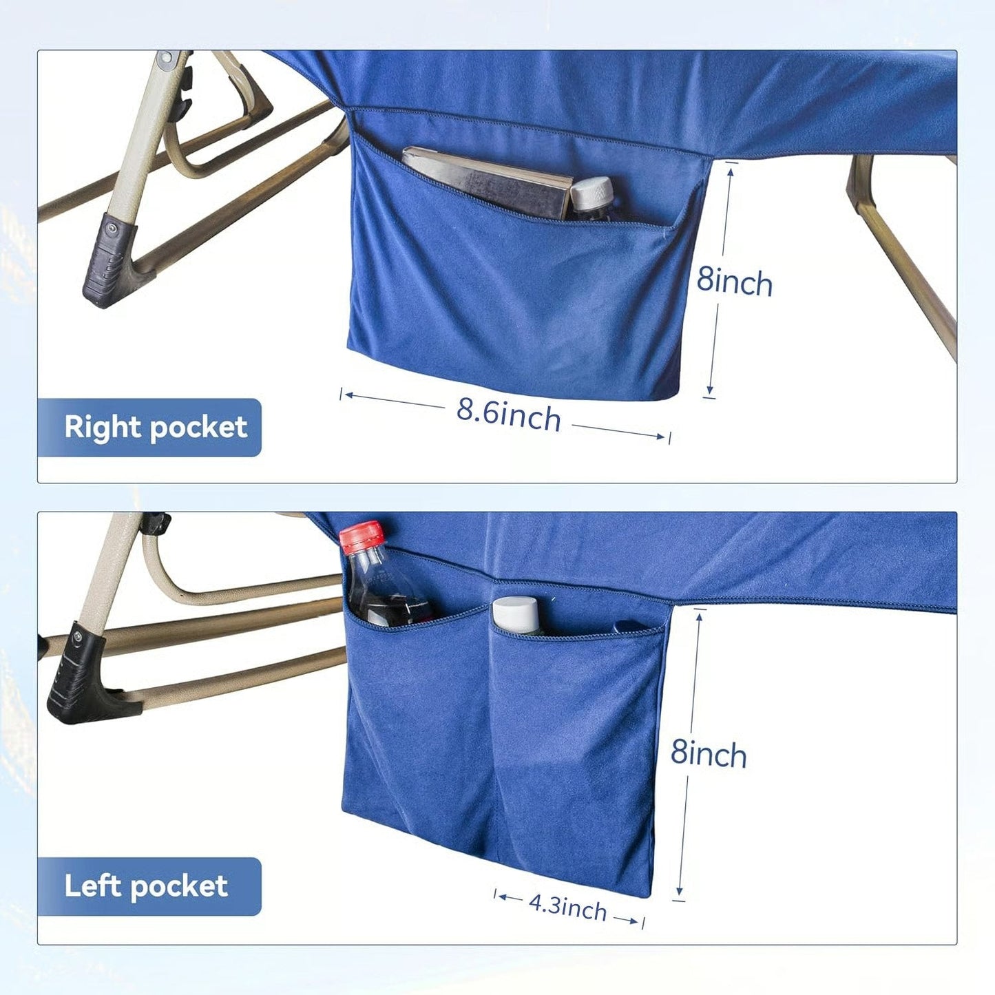 🫧Summer Hot Sale 50% OFF🏖️Sun Lounger Towel in Bag with Pockets Storage