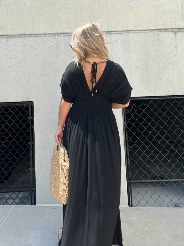 🔥50% OFF💗2024 New Slit v-neck effortless maxi long dress-3pcs free shipping