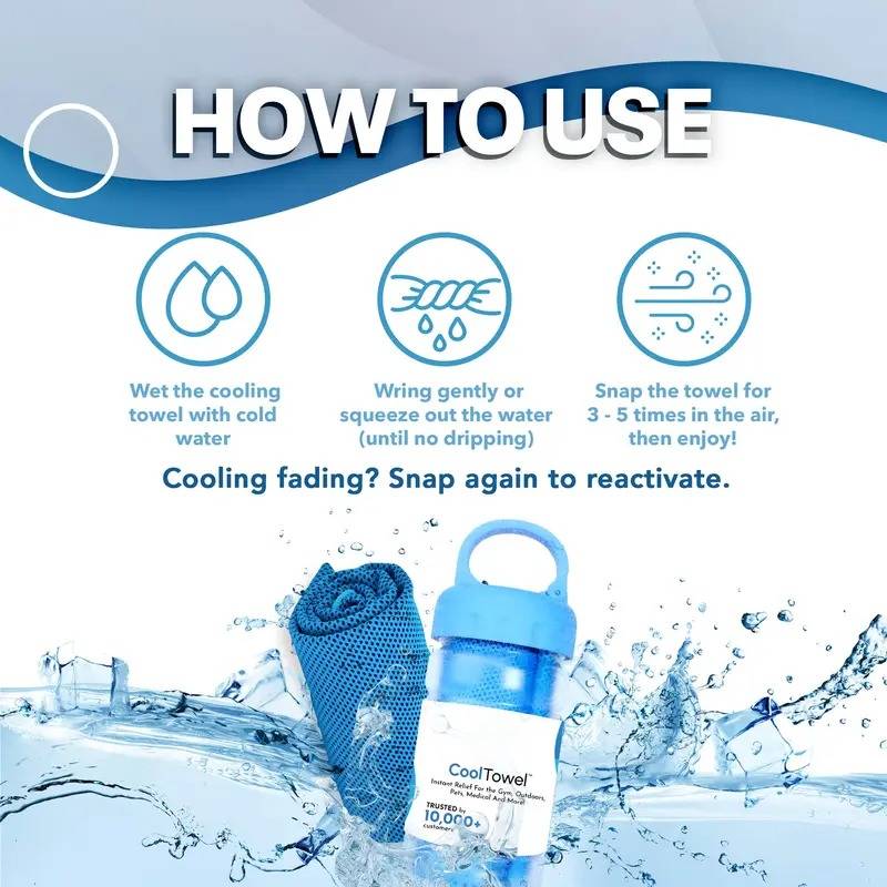 🎁Last Day Buy 1 Get 1 Free (Each only £3.99)🔥Absorbent Quick-Drying Gym Cooling Towels
