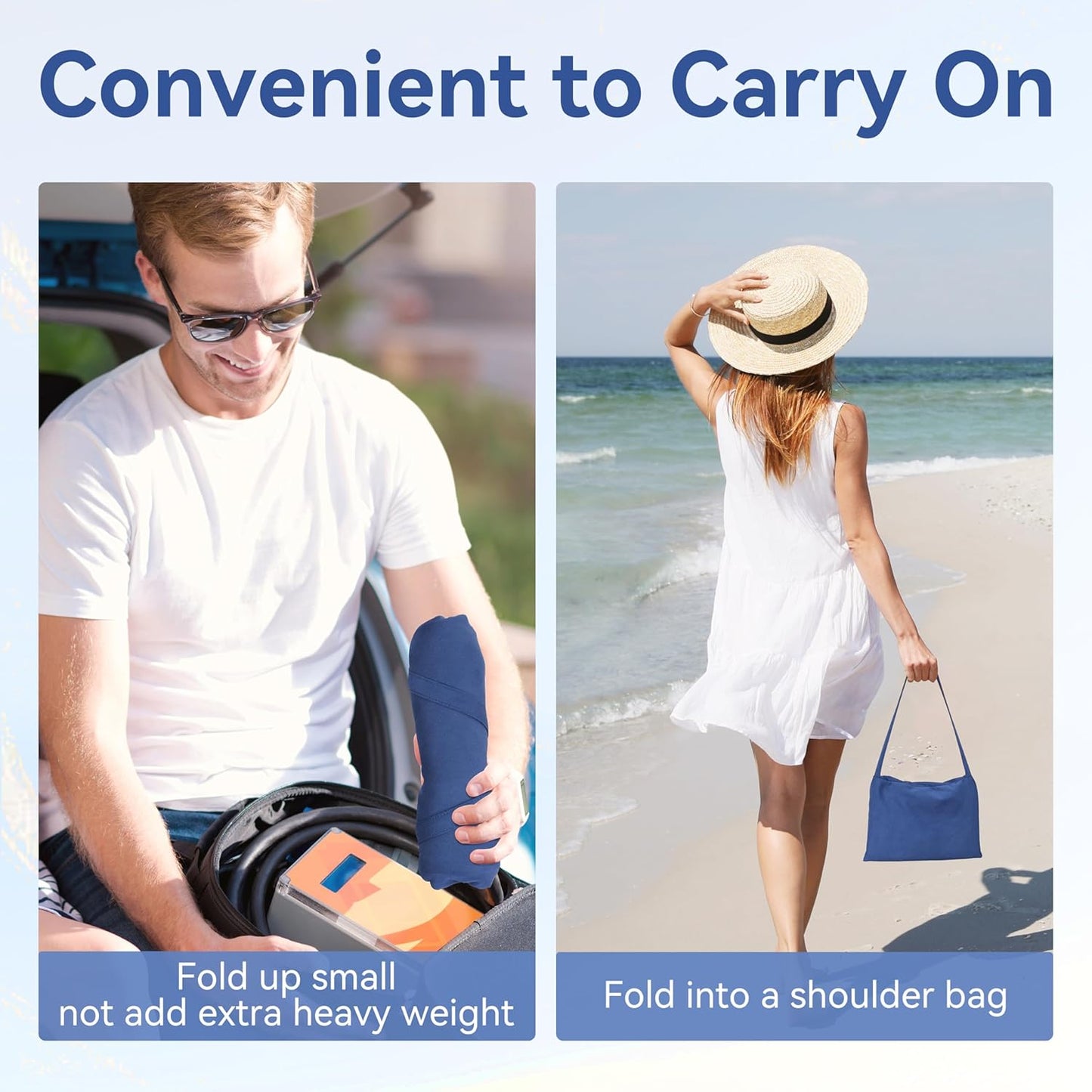 🫧Summer Hot Sale 50% OFF🏖️Sun Lounger Towel in Bag with Pockets Storage