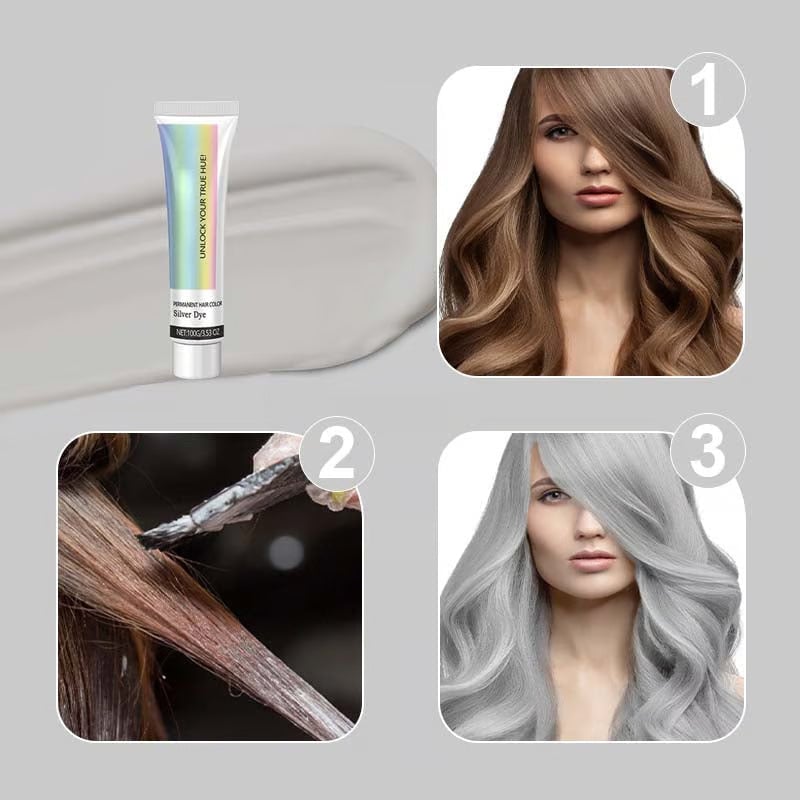 🏆#1 Bestselling🏆2-in-1 Natural Essence Extract Silver Hair Dye