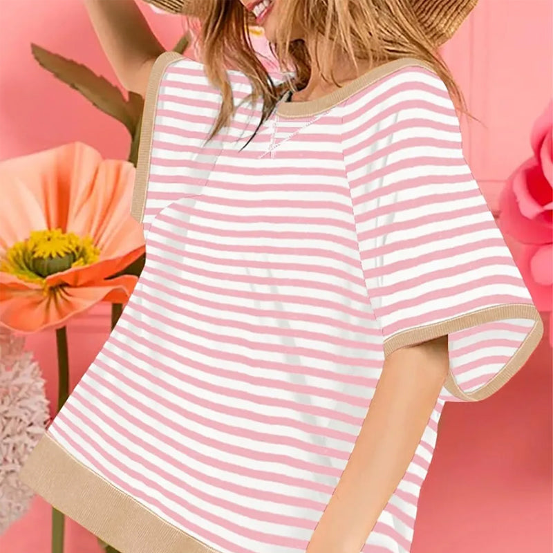 🔥2024 Summer Sale 49% OFF💥Women's Oversize Striped T-Shirts