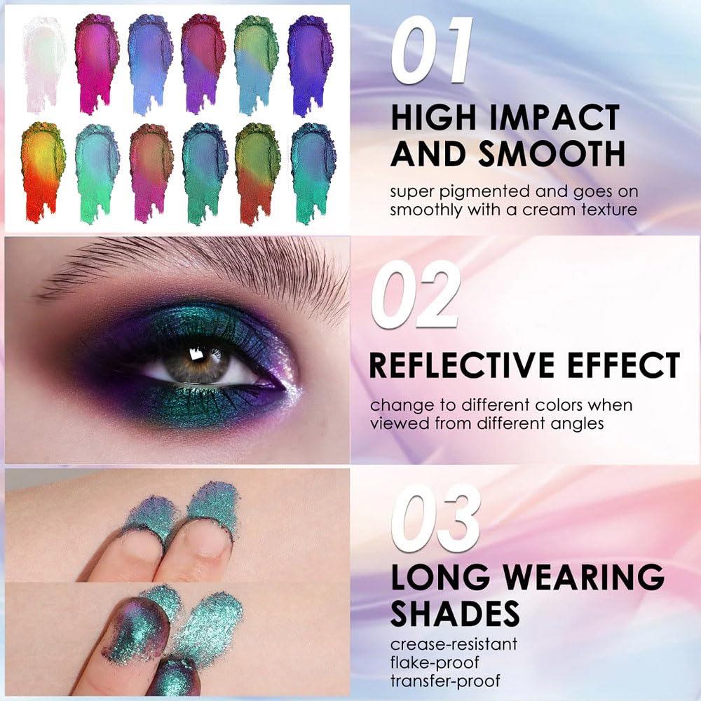 🔥This Week's Special Price:£6.99!!🔥Double chrome eye shadow