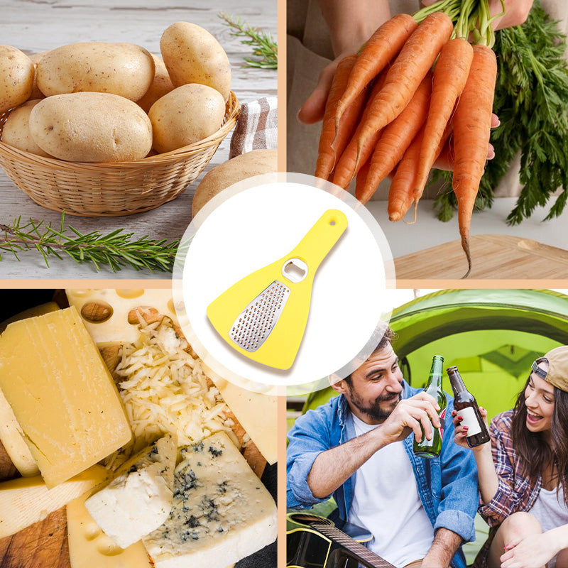 💪A good helper in the kitchen 💪3-in-1 Can Opener, Bottle Opener, Vegetable Grater