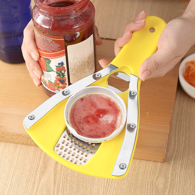 💪A good helper in the kitchen 💪3-in-1 Can Opener, Bottle Opener, Vegetable Grater
