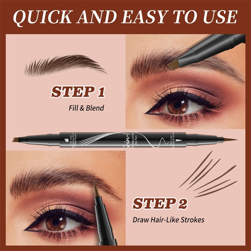 Buy 1 Get 1 Free 🎊🎁2-In-1 Waterproof Long-Lasting Eyebrow Pen