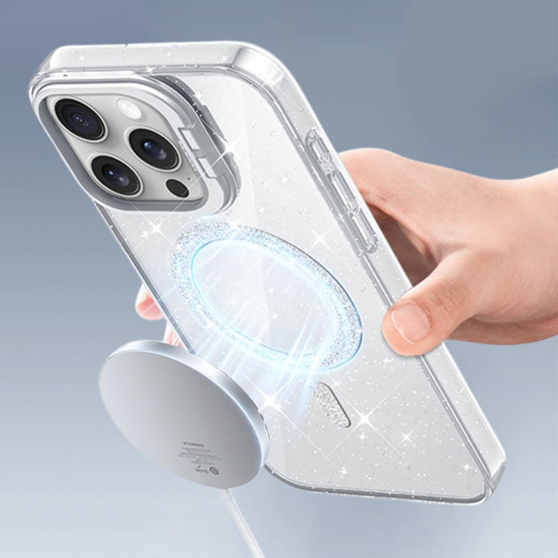 🔥Best Selling🔥Glitter Shockproof Magnetic Phone Case with Stand