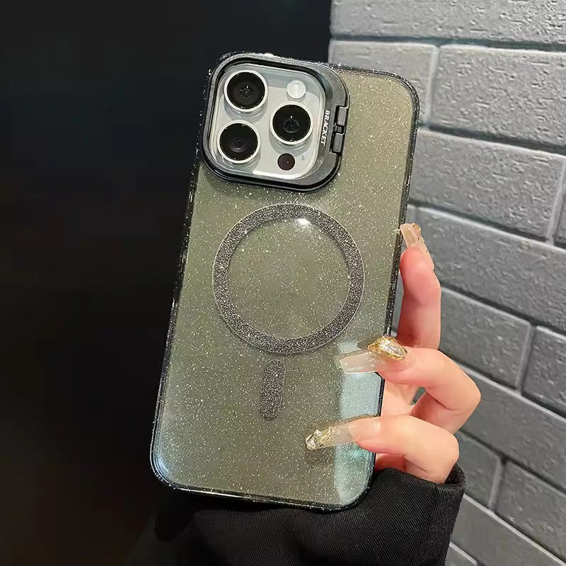 🔥Best Selling🔥Glitter Shockproof Magnetic Phone Case with Stand