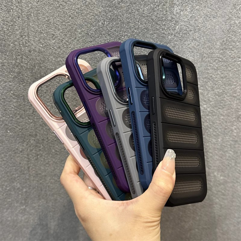 Breathable Phone Case with Cooling Ports for iPhone 16-13 Series