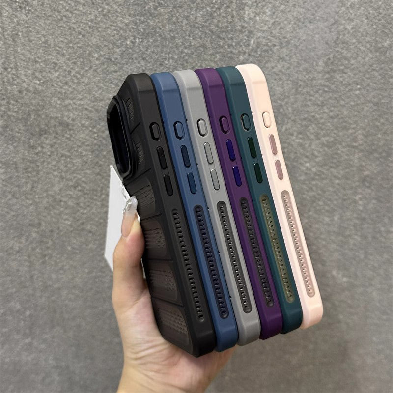 Breathable Phone Case with Cooling Ports for iPhone 16-13 Series