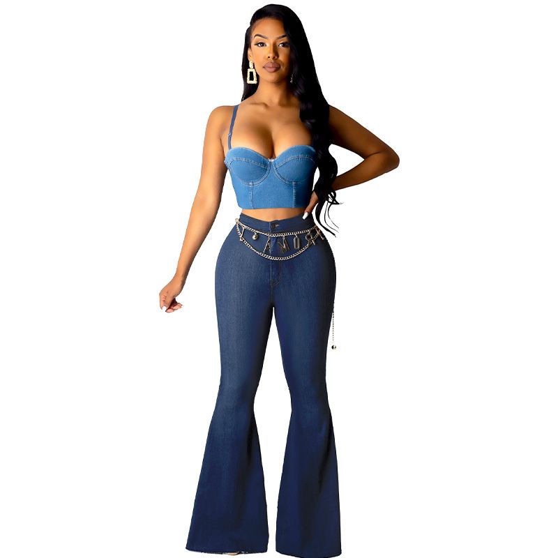 🥰 limited-time offer price 🥰Women’s High-waist Stretch Flared Denim Pants ✈️2pcs free shipping