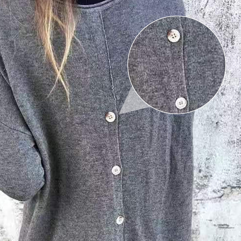 🖤Early Black Friday Sale:50% OFF🖤Women's Solid Round Neck Long Sleeve Tops
