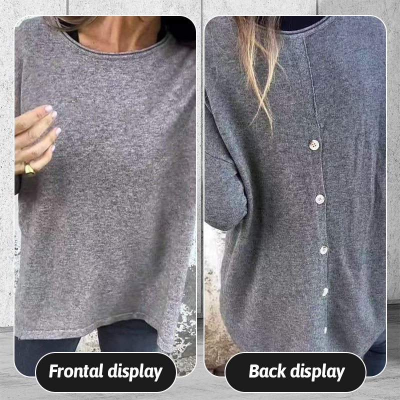 🖤Early Black Friday Sale:50% OFF🖤Women's Solid Round Neck Long Sleeve Tops
