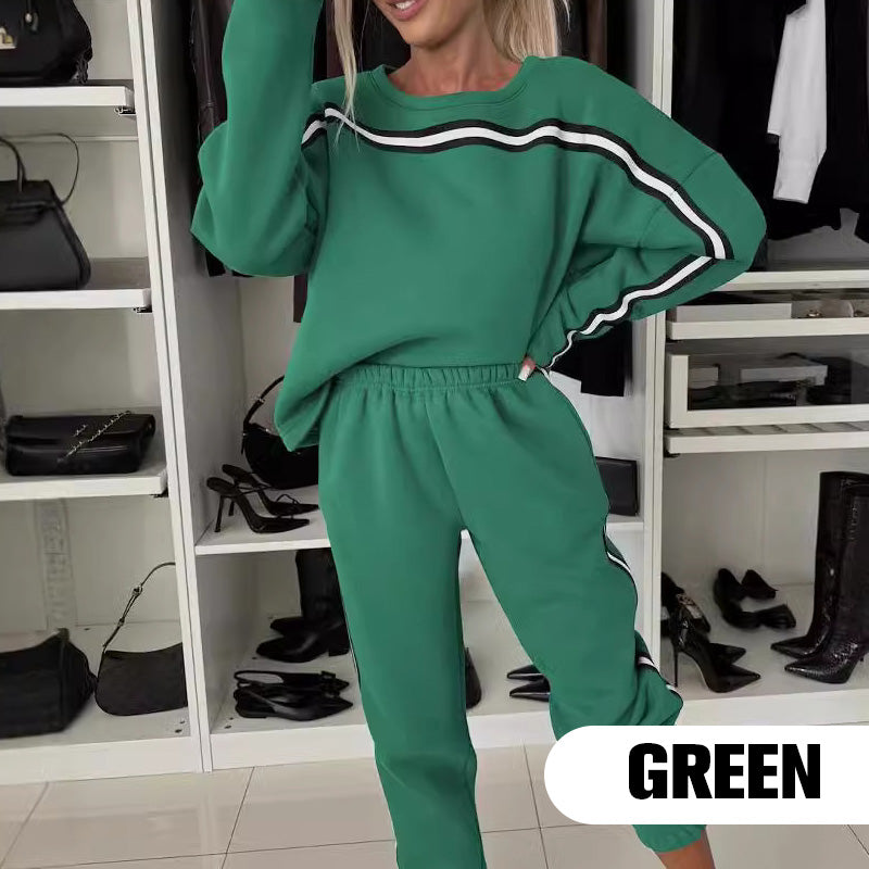 🔥 Best-Selling Women’s Striped 2-Piece Set – Stylish Tops & Pants Combo ✨