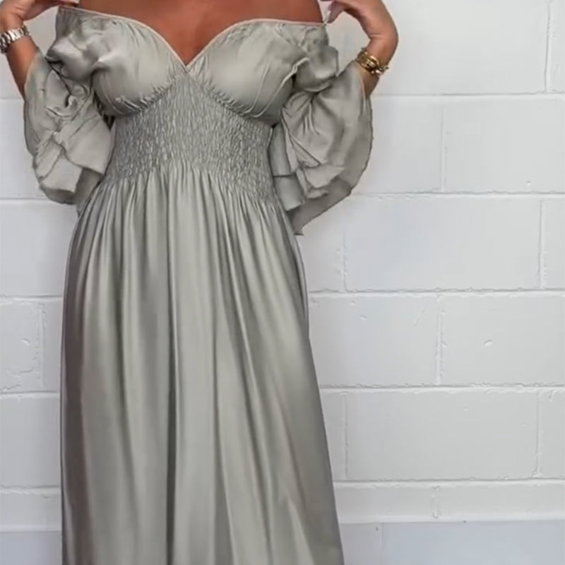 💕 TOP DEAL 💕Women's Flowy Ruffle High Waist Dress