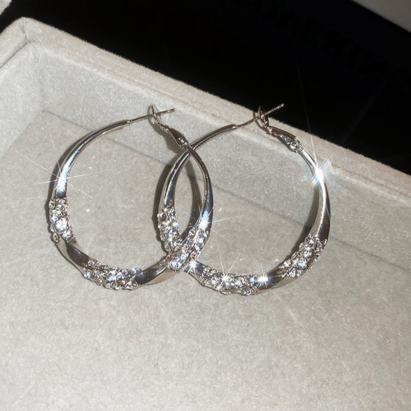 💖Pendientes Círculo con Circonita