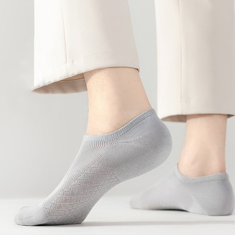 💗LAST DAY -50% OFF💗Men's Solid Color Mesh Breathable Socks