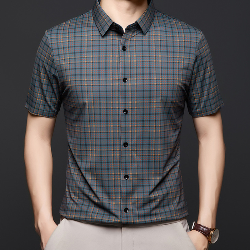 🔥50% OFF! Men's Classic Plaid Short Sleeve Shirt → Timeless Comfort & Easy Care