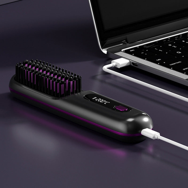 🔥⚡Summer Hot Sale 50% Off💁♀️Wireless Ceramic Heating Hair Straightening Comb