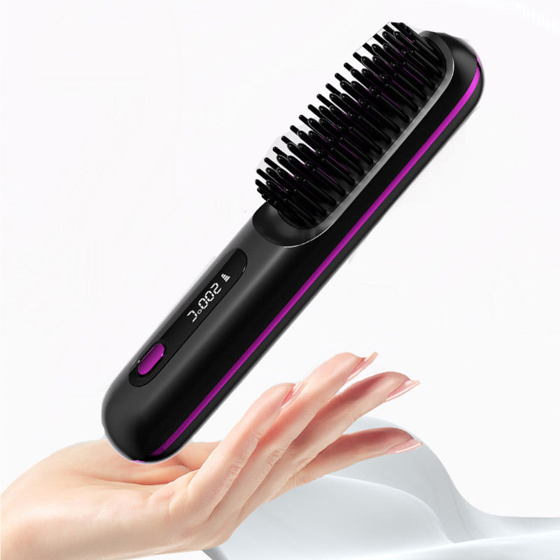 🔥⚡Summer Hot Sale 50% Off💁♀️Wireless Ceramic Heating Hair Straightening Comb