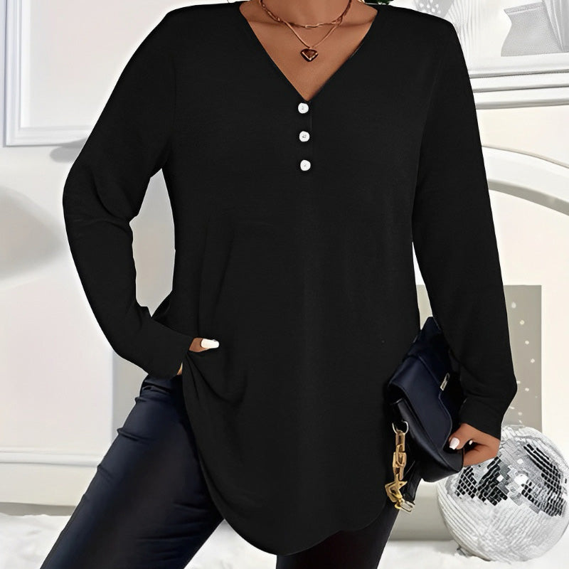 ๐ LAST DAY PROMOTION - 74%OFF ๐ Women's Buttoned V-Neck Short Sleeve Top