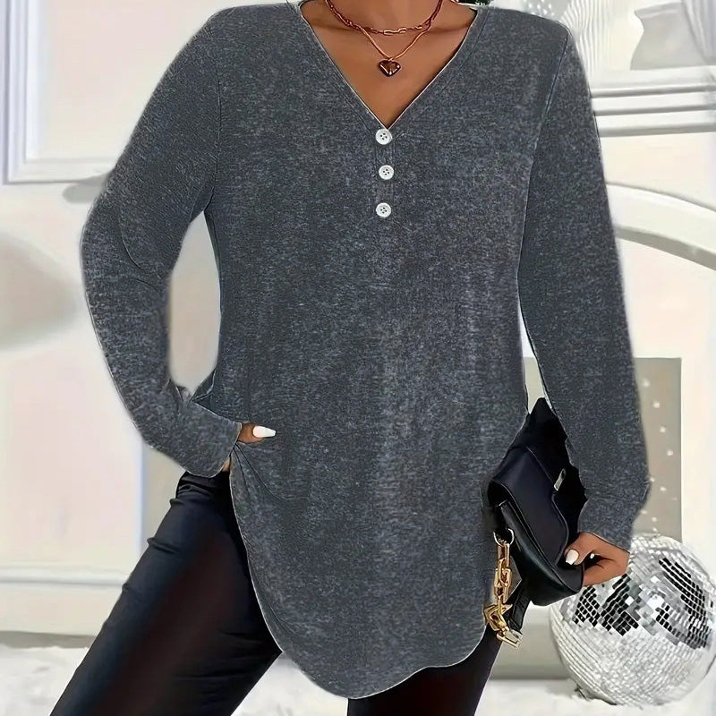 ๐ LAST DAY PROMOTION - 74%OFF ๐ Women's Buttoned V-Neck Short Sleeve Top