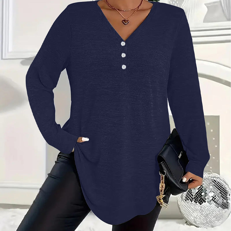 💜 LAST DAY PROMOTION - 74%OFF 💜 Women's Buttoned V-Neck Short Sleeve Top