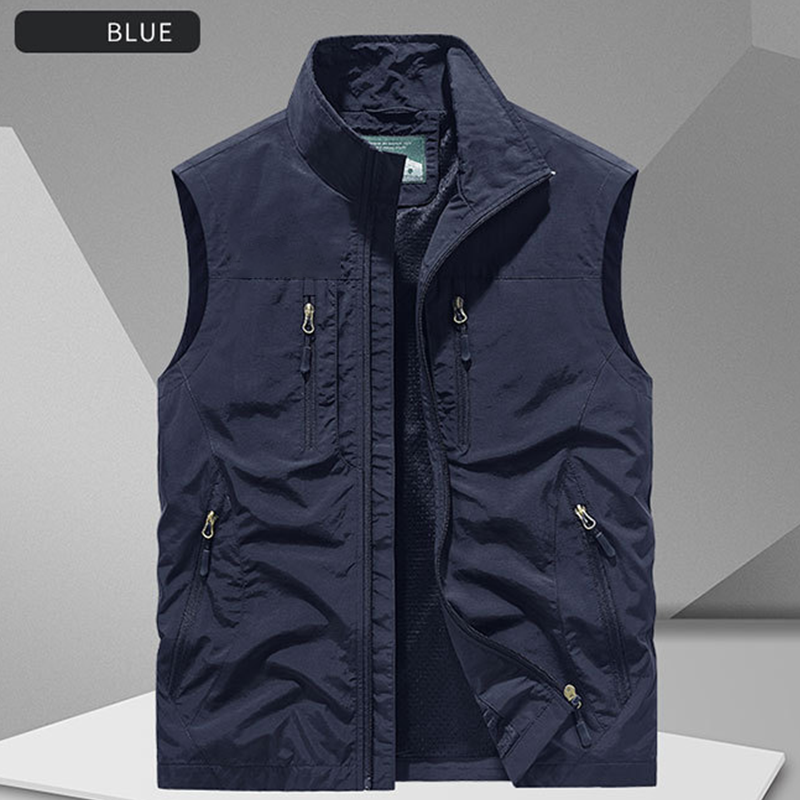 👕 Oversized Men's Sleeveless Vest Jacket – Roomy Fit, Functional Pockets, Trendy Street Style ✨