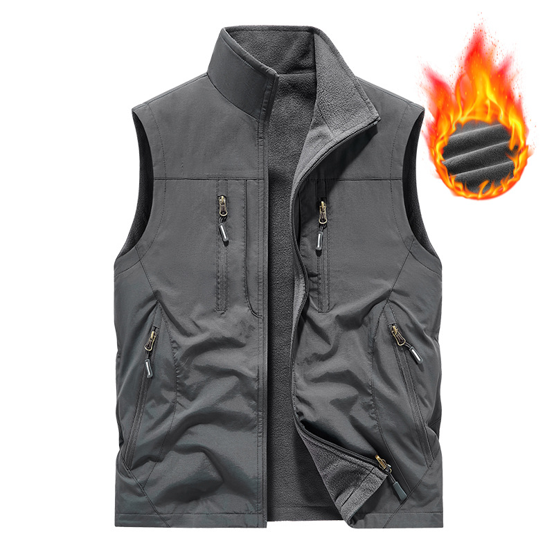 👕 Oversized Men's Sleeveless Vest Jacket – Roomy Fit, Functional Pockets, Trendy Street Style ✨