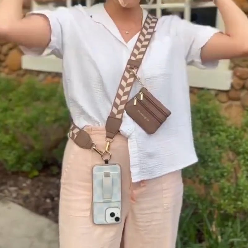 ❣️HOT SALE-59% OFF📱Crossbody Phone Strap with Zippered Pouch