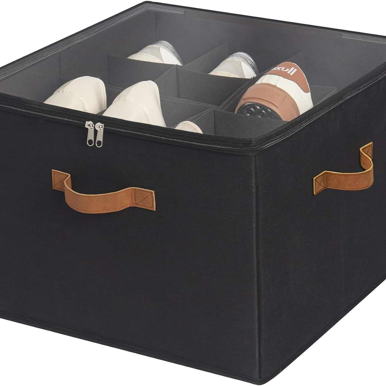 👟 Transparent, foldable PVC shoe box, waterproof shoe organiser for the office