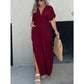 🔥50% OFF💗2024 New Slit v-neck effortless maxi long dress-3pcs free shipping