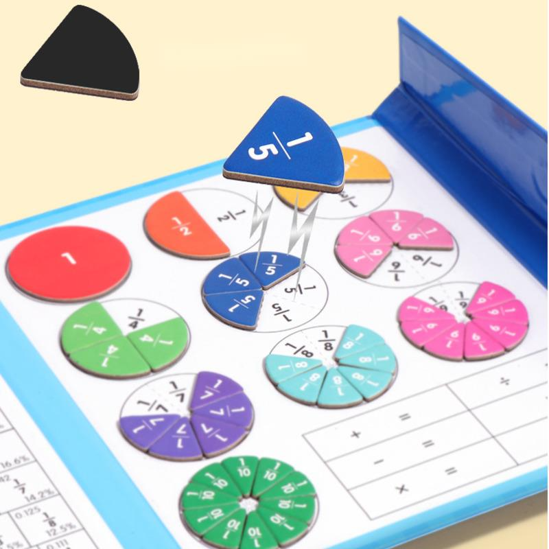 🔥Hot Sale - 50% OFF🏅Montessori Magnetic Book Fraction Puzzle