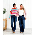 👖Hot Sale 56% Off🔥Vintage Double Button Frayed Hem Bootcut Jeans