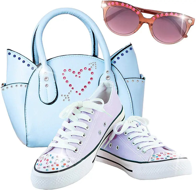 🎅Early Xmas Sales 🎁Glitter Diamond Styling Tools Hair Gemstone Styling Set +180 colorful gemstones to light up girls' hair