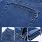 Elastische Herrenjeans mit hoher Taille und geradem Bein