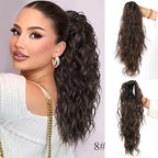💜 LAST DAY PROMOTION - 50%OFF💜18 Inch Curly Wavy Frizzy Hair Extension with Ponytail✈️ free shipping