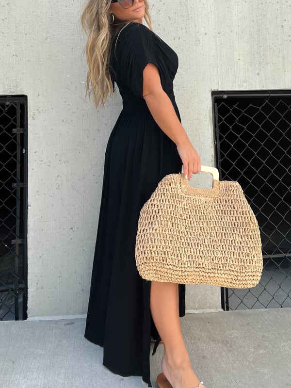 🔥50% OFF💗2024 New Slit v-neck effortless maxi long dress-3pcs free shipping