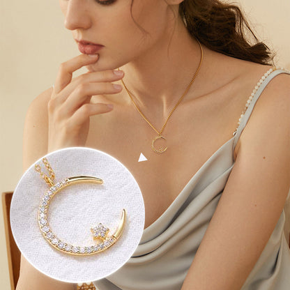 💕 50% discount 💕Bright Night: Moon Star Necklace✈️ free shipping