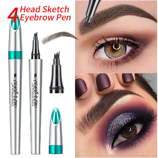 🔥Buy 1 Get 1 Free🔥3D Waterproof Microblading Eyebrow Pen 4 Fork Tip Tattoo Pencil