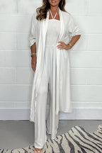 🎁Best Gift for Yourself🎁Women's Backless Lace-Up Two-Piece Wide Leg Set