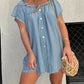 Short Sleeve Casual Denim Dress